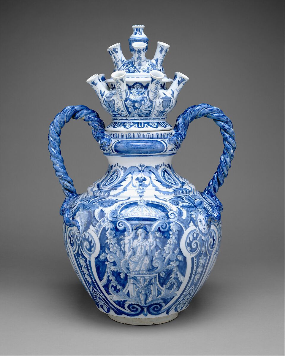 Vase, Daniel Marot the Elder (French, Paris 1661–1752 The Hague), Tin-glazed earthenware (Delftware), Dutch, Delft 