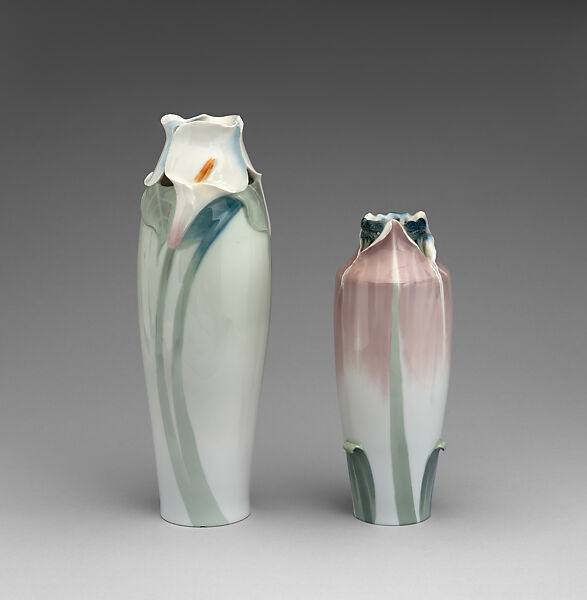 Vase with calla lilies, Rörstrand Factory (Swedish), Hard-paste porcelain, Swedish, Stockholm