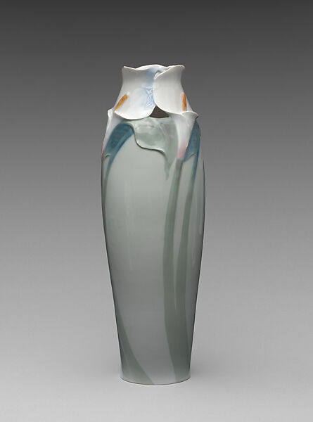 Vase with calla lilies, Rörstrand Factory (Swedish), Hard-paste porcelain, Swedish, Stockholm