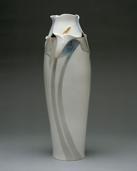 Vase with calla lilies, Rörstrand Factory (Swedish), Hard-paste porcelain, Swedish, Stockholm
