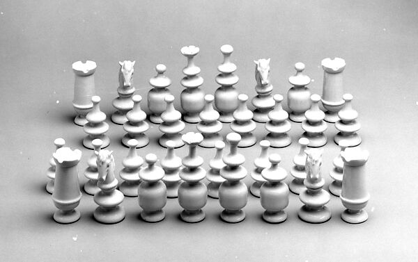 Chess set, Workshop of Señora Franco, Madrid, Soft-paste porcelain, Spanish, Madrid 