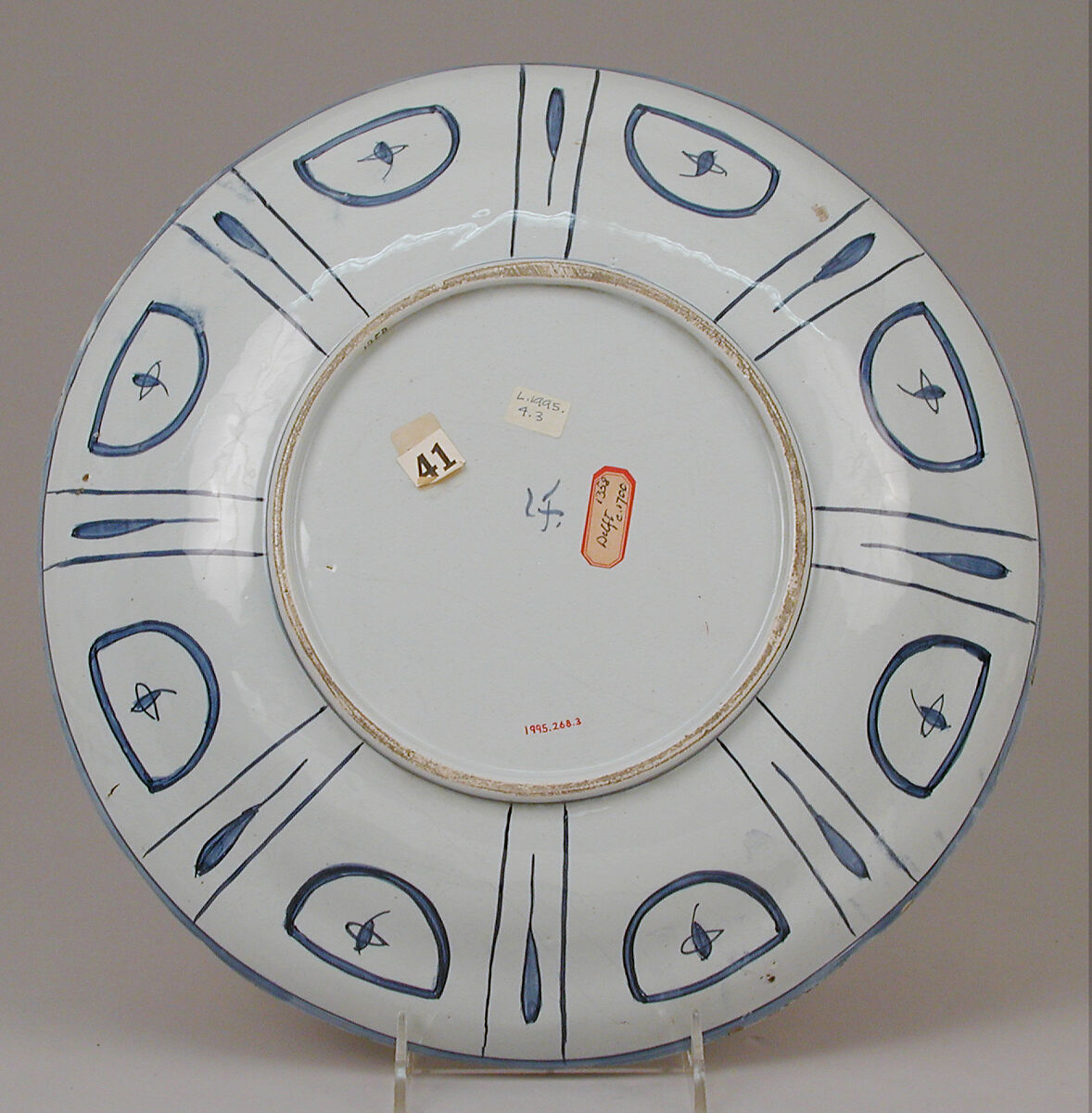 Dish, Tin-glazed earthenware, Dutch, Delft