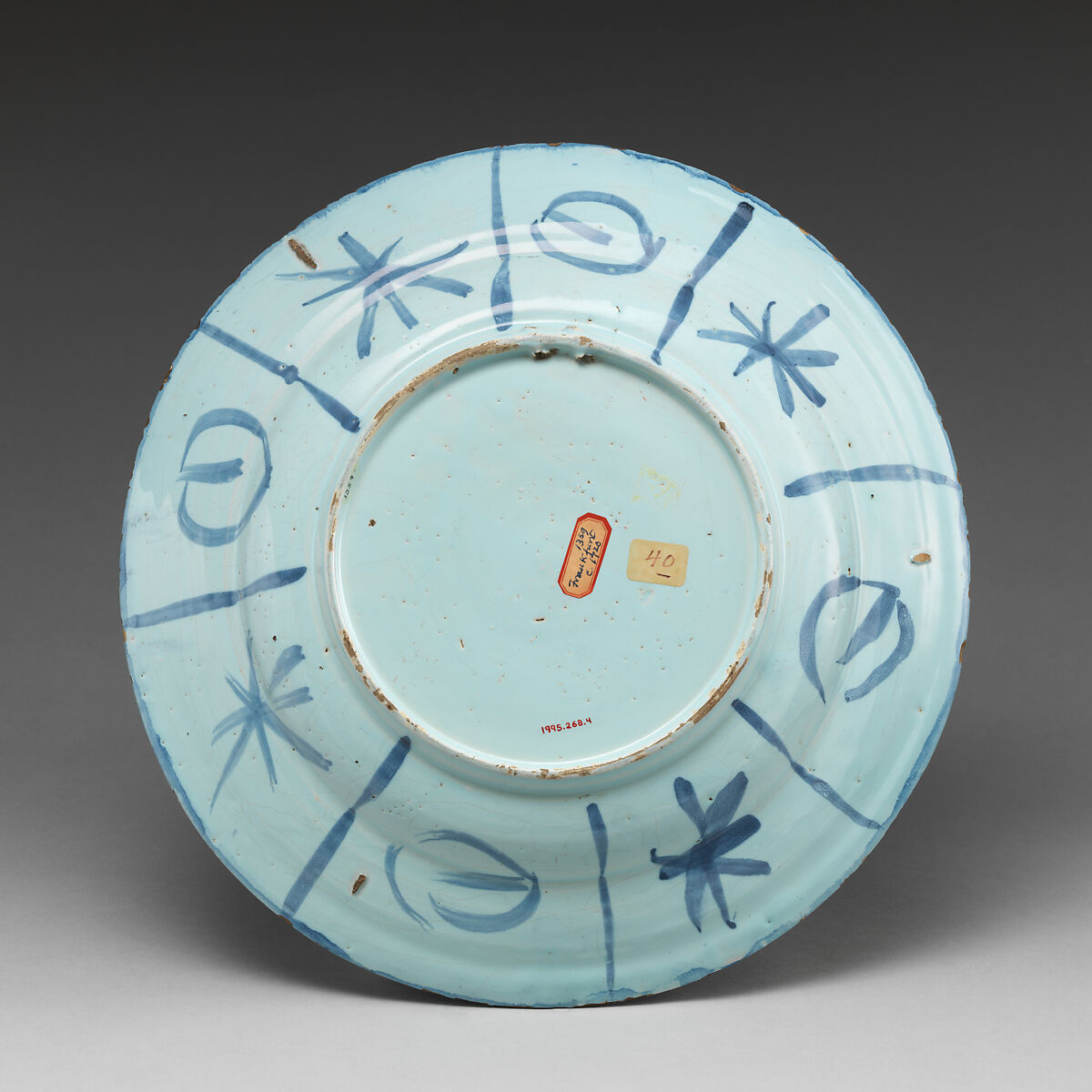 Dish, Tin-glazed earthenware, possibly German