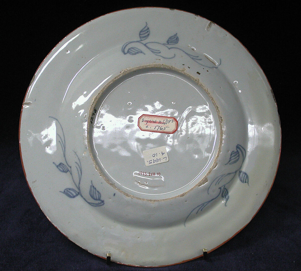 Plate, Tin-glazed earthenware, British