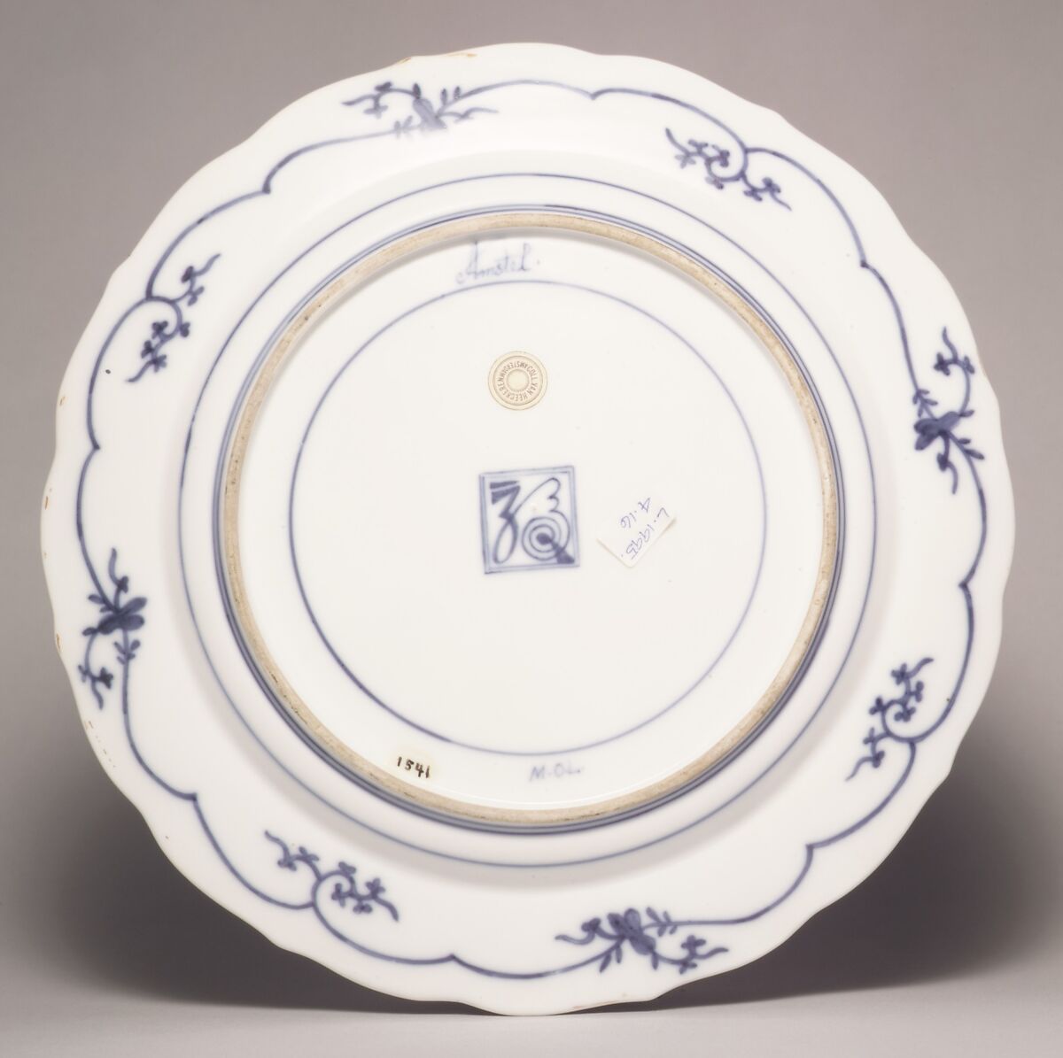 Plate, Amstel, Hard-paste porcelain, Dutch, Amstel