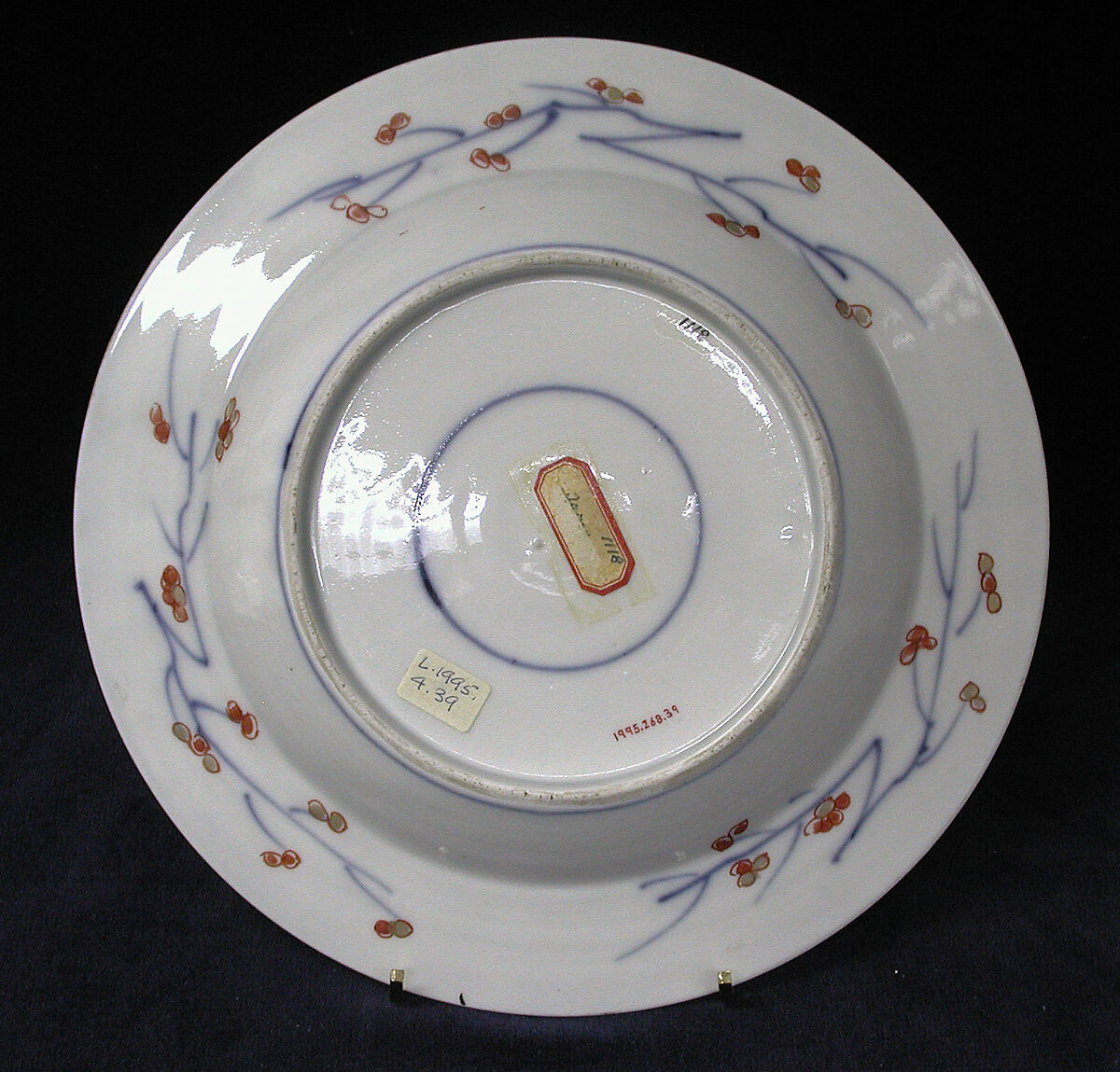Plate, Hard-paste porcelain, possibly Chinese