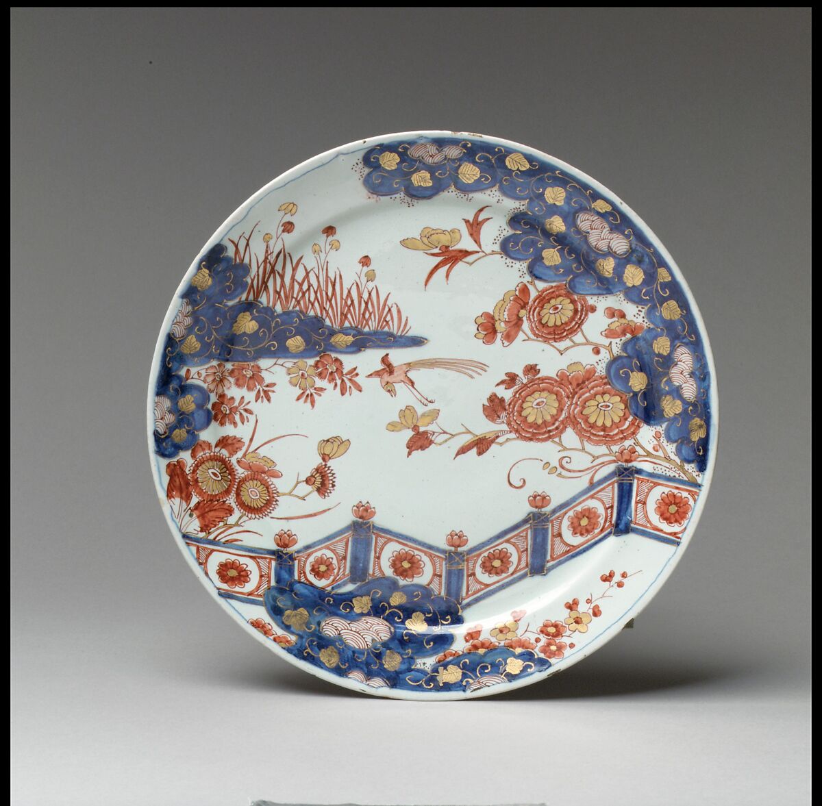 Plate, Tin-glazed earthenware, Dutch, Delft 