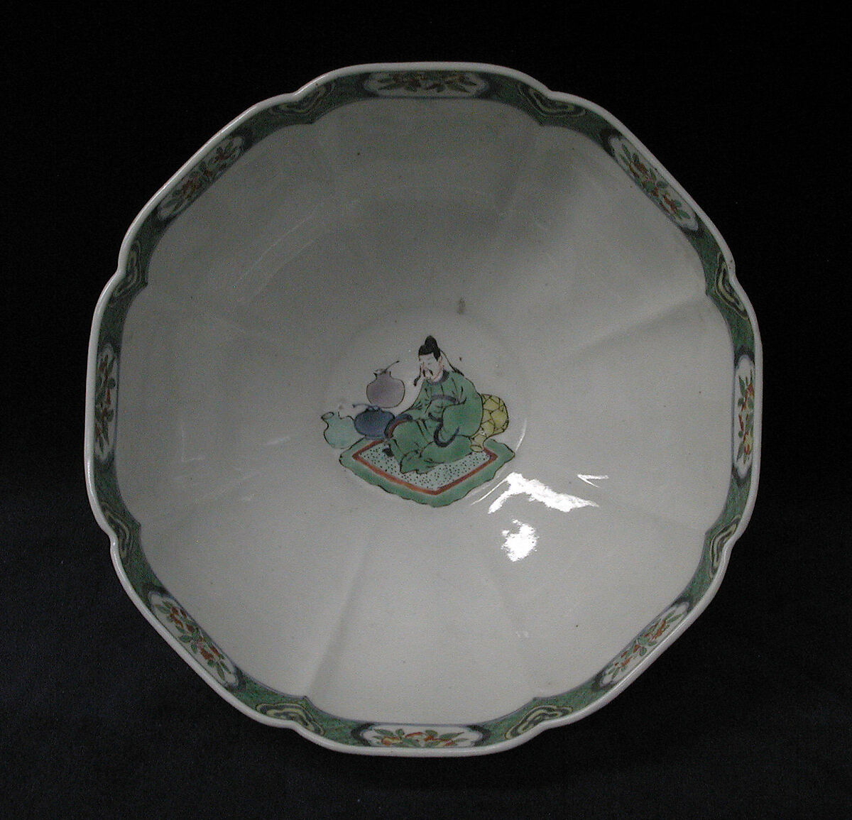 Bowl, Hard-paste porcelain, Chinese, for European market