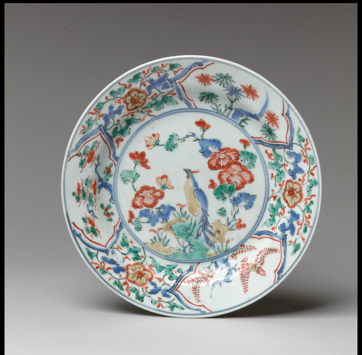 Plate, Hard-paste porcelain, Japanese, for European market 