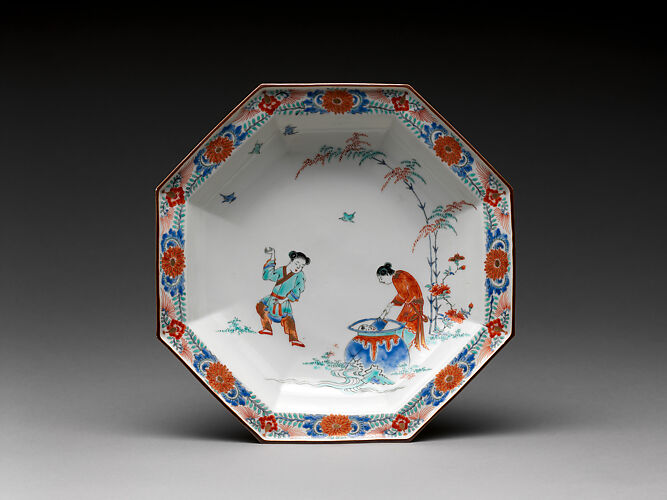 Dish with the Chinese story of Sima Guang