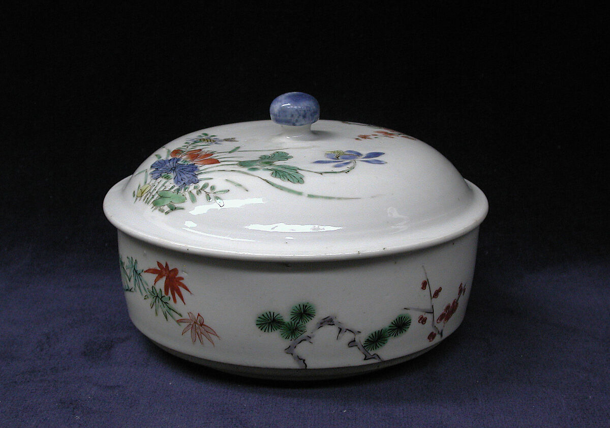 Bowl, Hard-paste porcelain, Japanese, for European market 