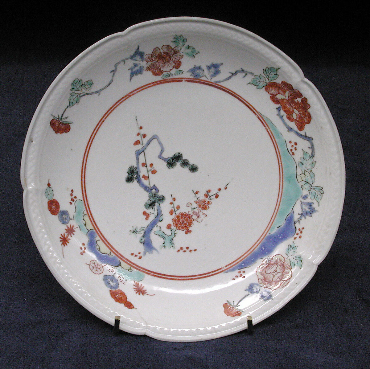 Dish, Hard-paste porcelain, Japanese, for European market