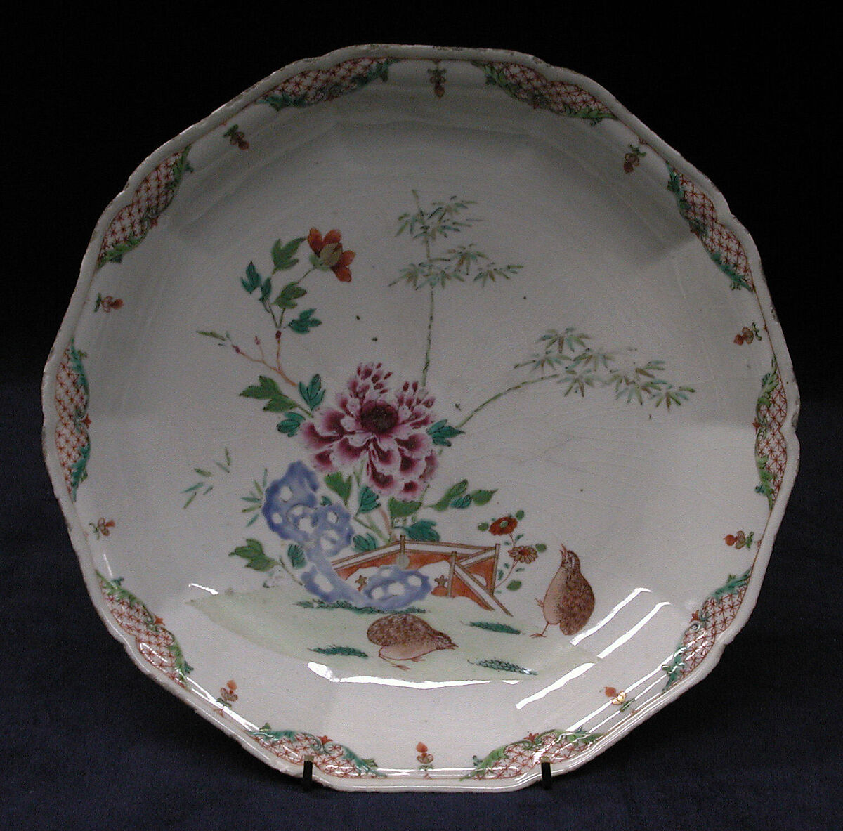 Dish, Hard-paste porcelain, possibly Chinese 