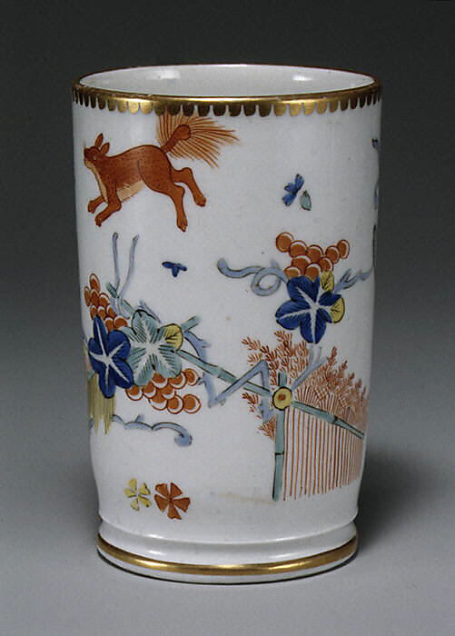 Beaker, Robert Chamberlain, Soft-paste porcelain, British, Worcester 
