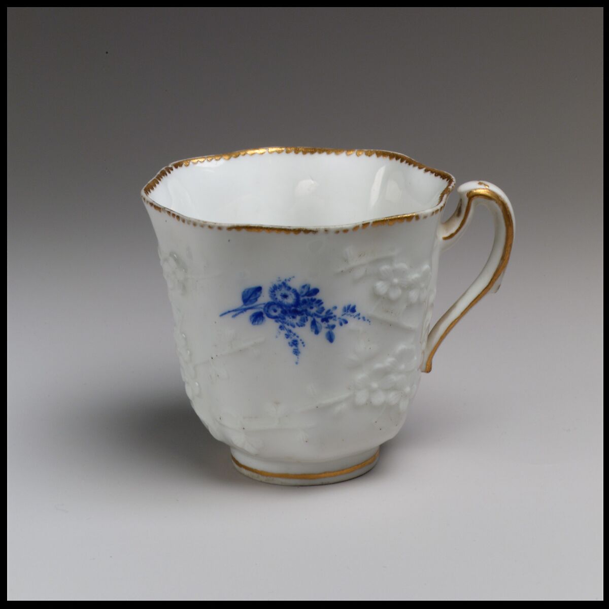 Cup (gobelet lizonné à relief), Vincennes Manufactory (French, ca. 1740–1756), Soft-paste porcelain, French, Vincennes 