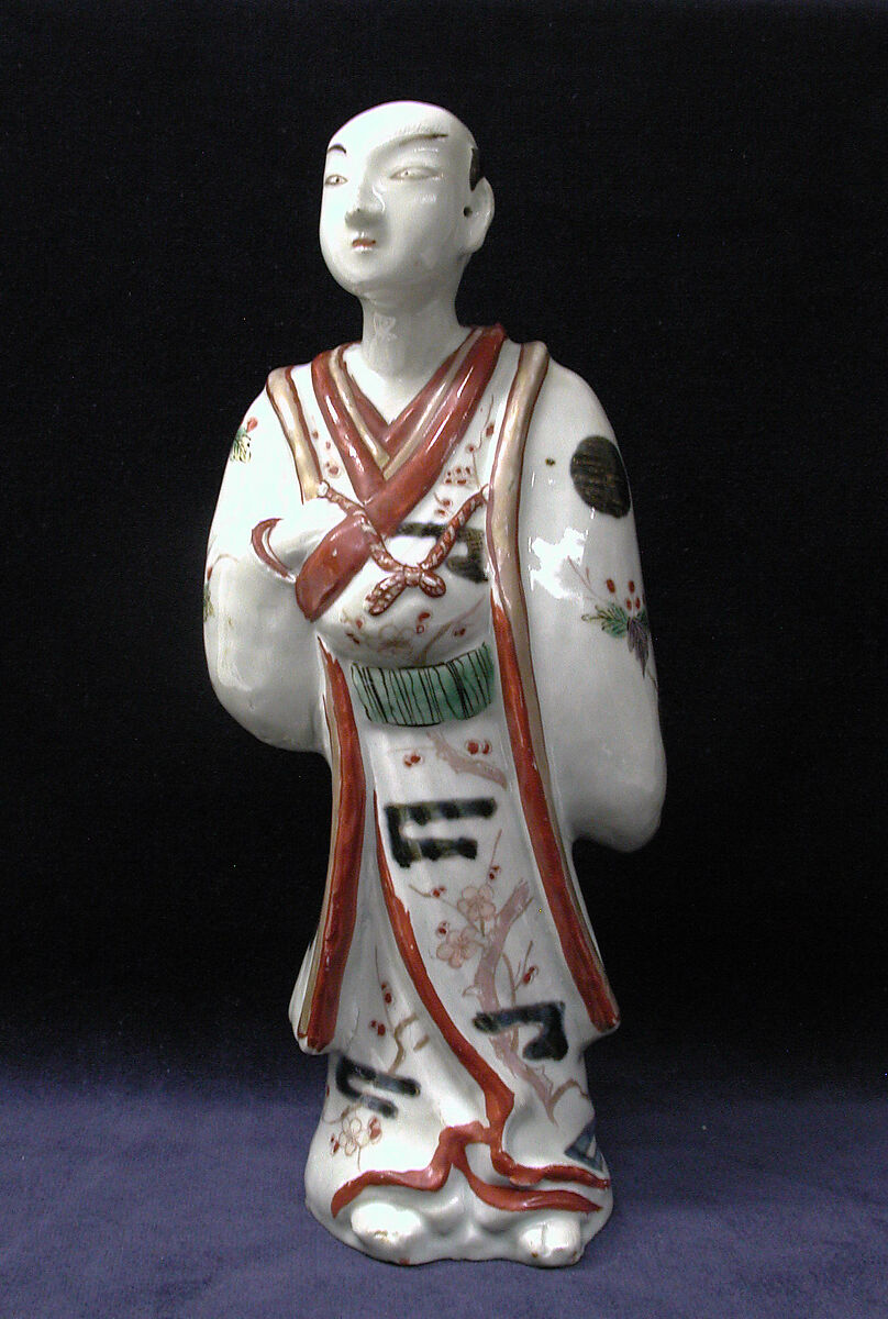 Kabuki actor, Hard-paste porcelain painted with colored enamels over transparent glaze (Hizen ware; Imari type), Japanese, for European market 