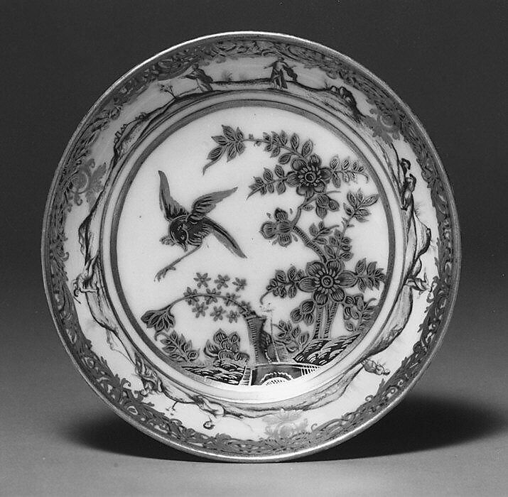 Teabowl and saucer, Meissen Manufactory (German, 1710–present), Hard-paste porcelain, German, Meissen