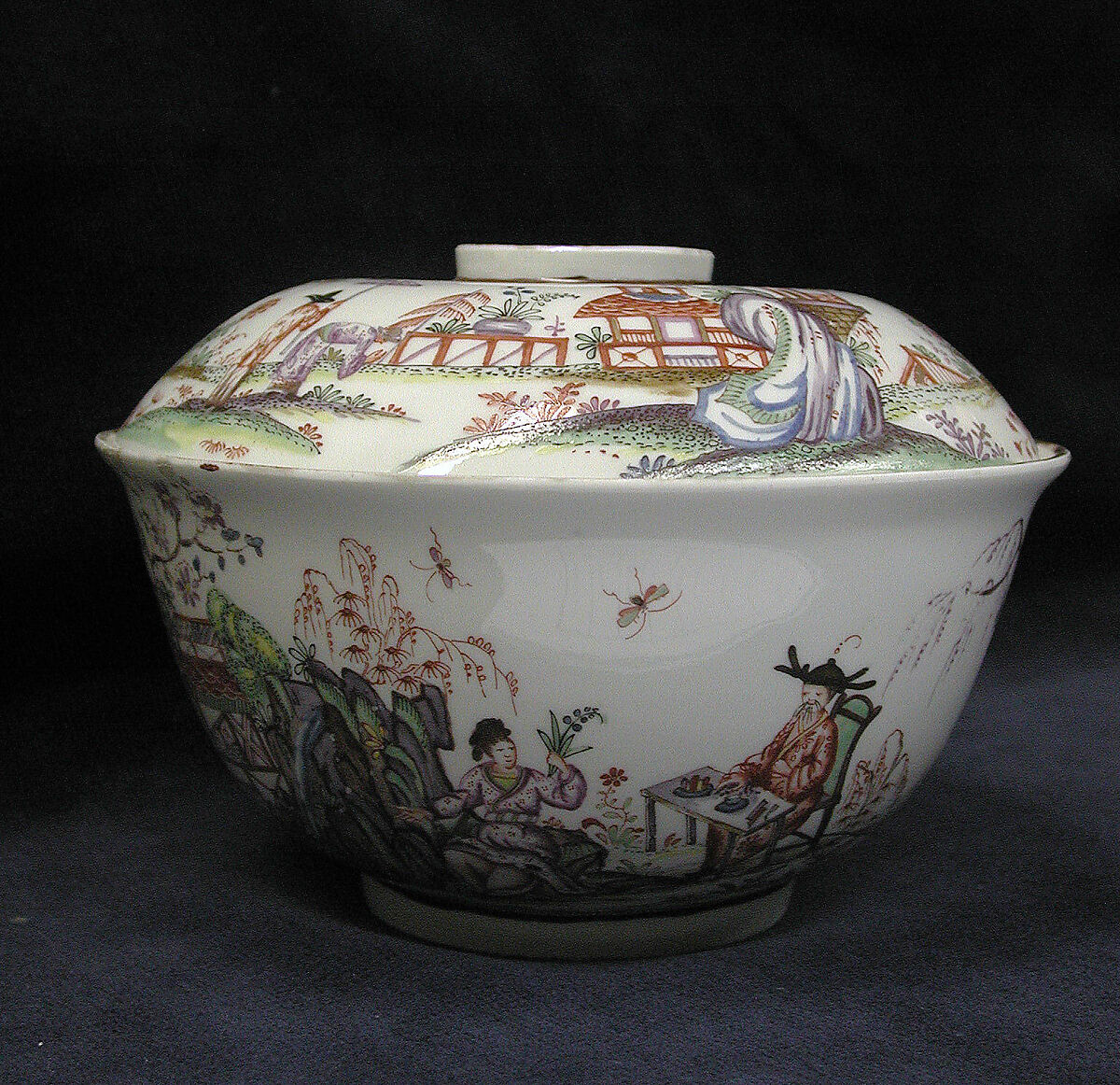 Bowl with cover, Vienna, Hard-paste porcelain, Austrian, Vienna 