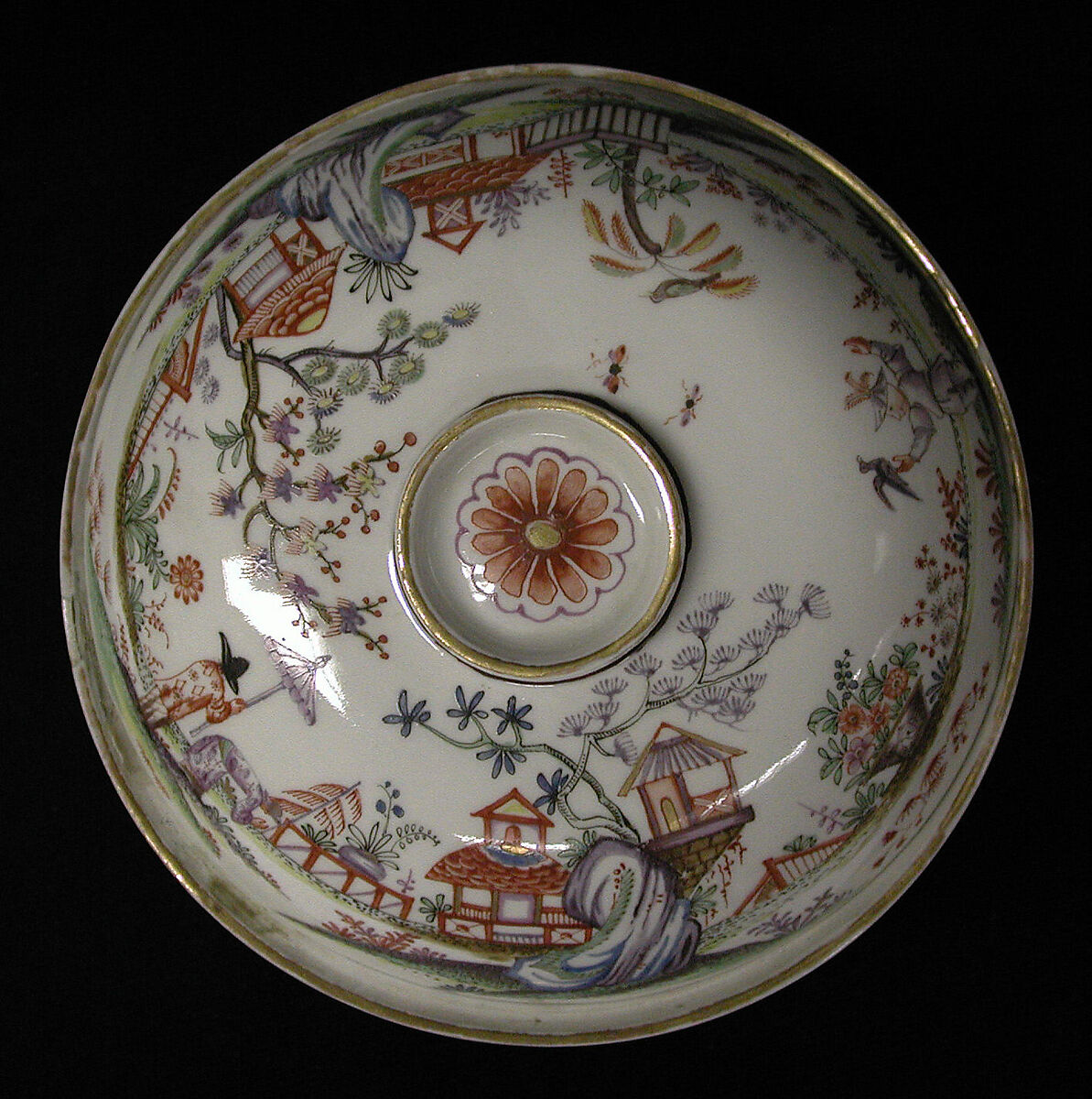 Bowl with cover, Vienna, Hard-paste porcelain, Austrian, Vienna