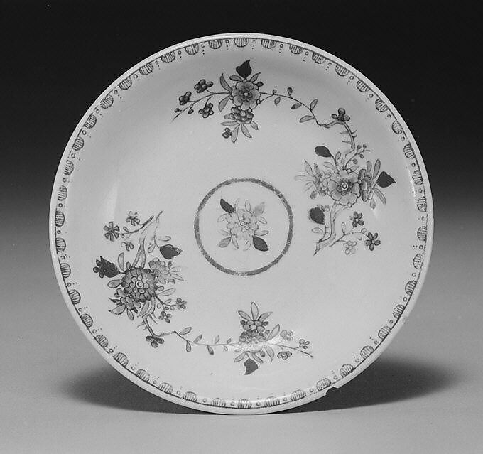 Saucer, Vienna, Hard-paste porcelain, Austrian, Vienna 