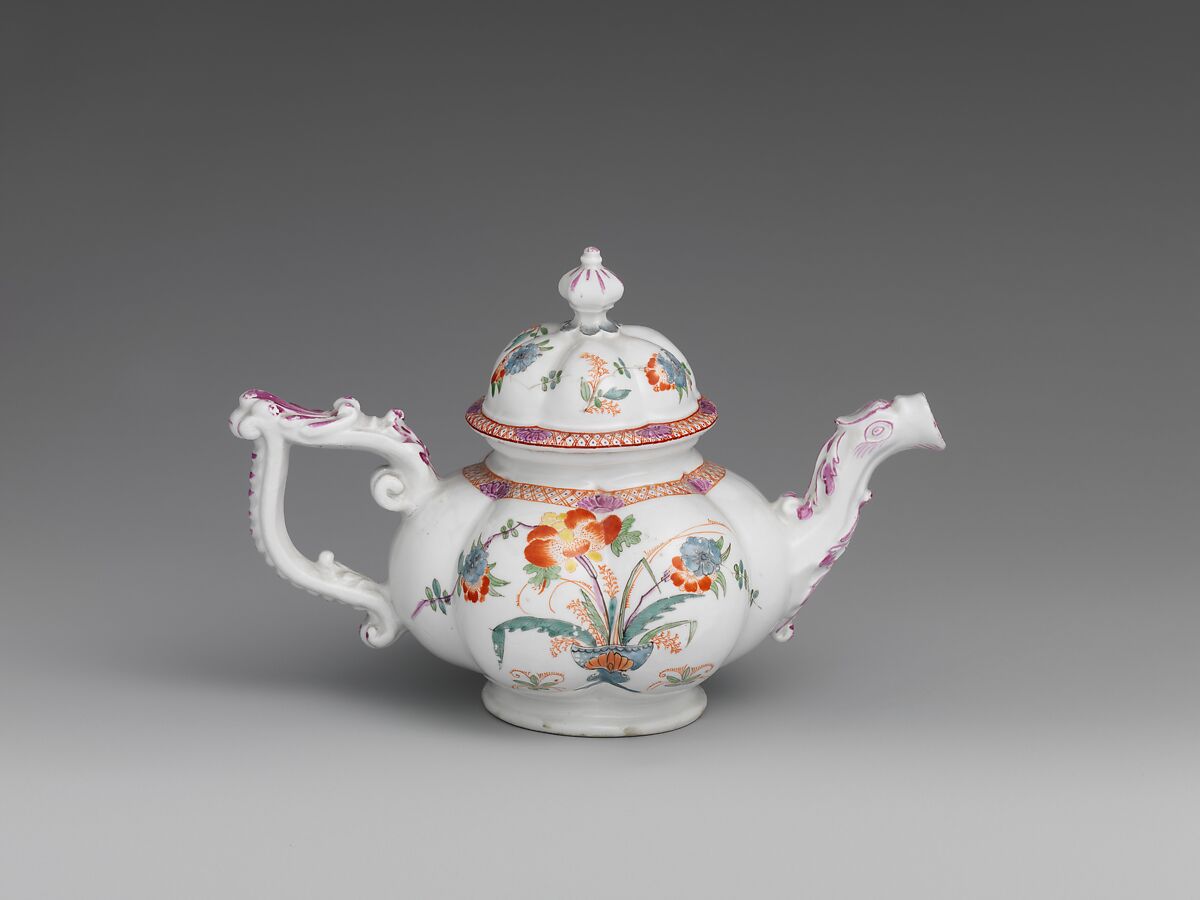 Teapot, Vienna, Hard-paste porcelain, Austrian, Vienna