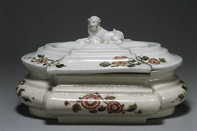 Sugar box, Vienna, Hard-paste porcelain, Austrian, Vienna 