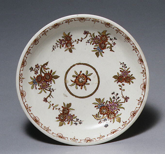 Saucer, Vienna, Hard-paste porcelain, Austrian, Vienna 