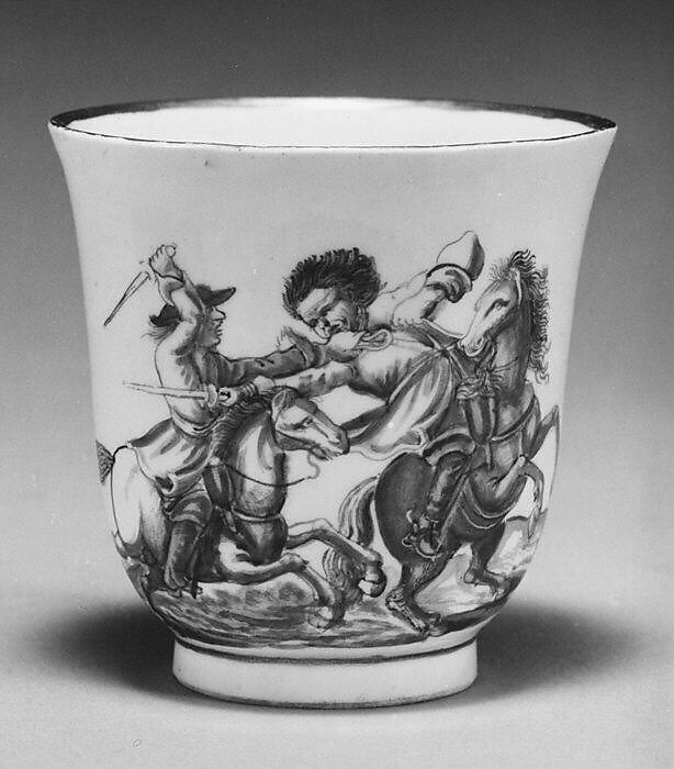 Cup and saucer, Vienna, Hard-paste porcelain, Austrian, Vienna