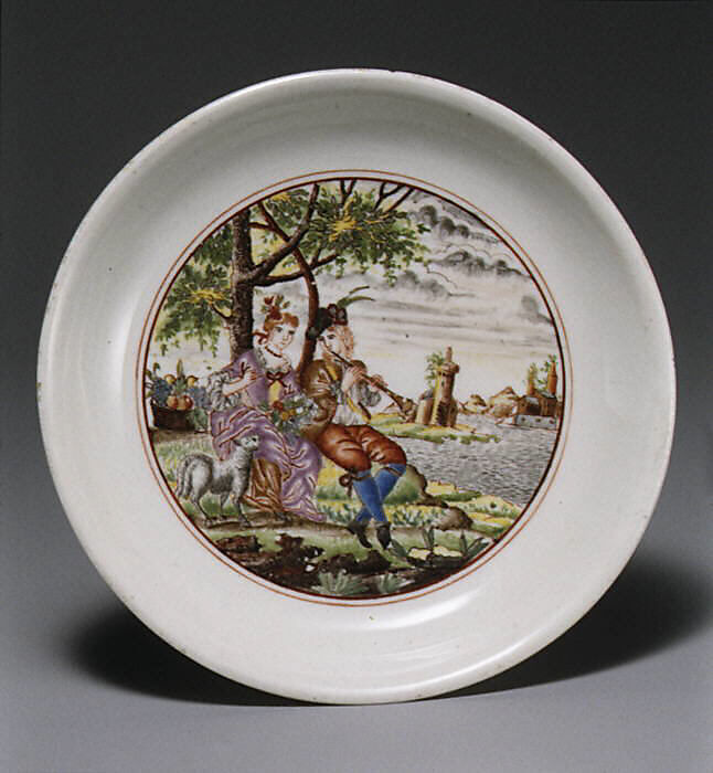 Saucer, Vienna, Hard-paste porcelain, Austrian, Vienna 