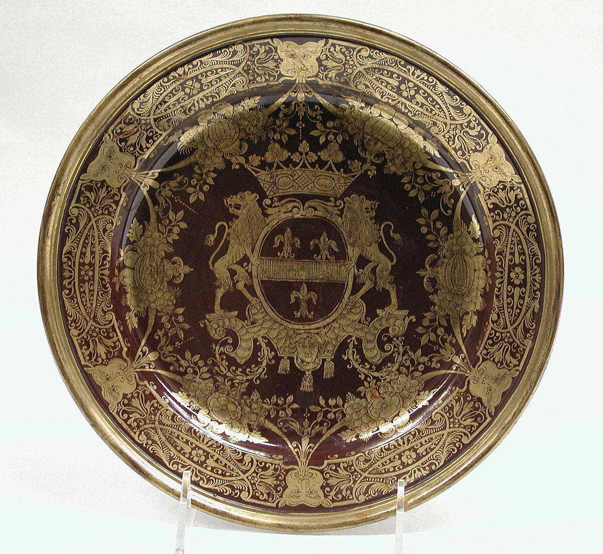 Plate, Earthenware, German, Bayreuth 