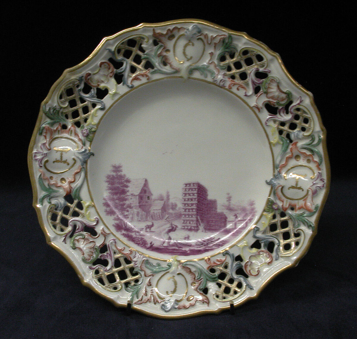 Dessert plate, Fürstenberg Porcelain Manufactory (German, founded 1747), Hard-paste porcelain, German, Fürstenberg 