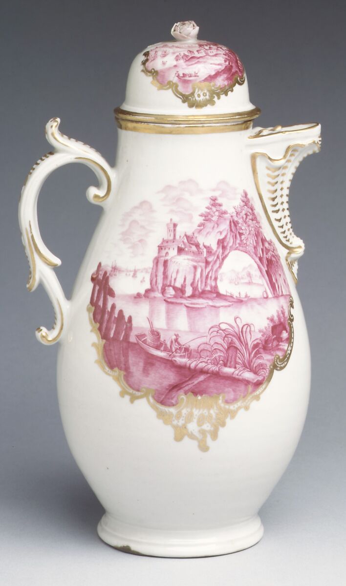 Coffeepot, Volkstedt Porcelain Manufactory (German, founded 1760), Hard-paste porcelain, German, Volkstedt