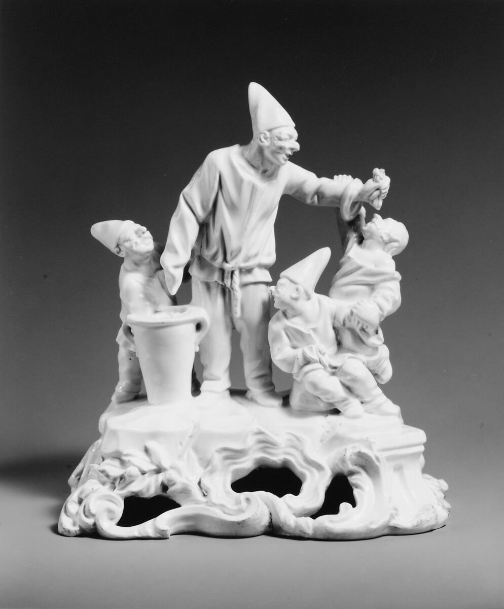 Spaghetti Eaters, Real Fabrica de Buen Retiro  Spanish, Soft-paste porcelain, Spanish, Madrid (Buen Retiro)