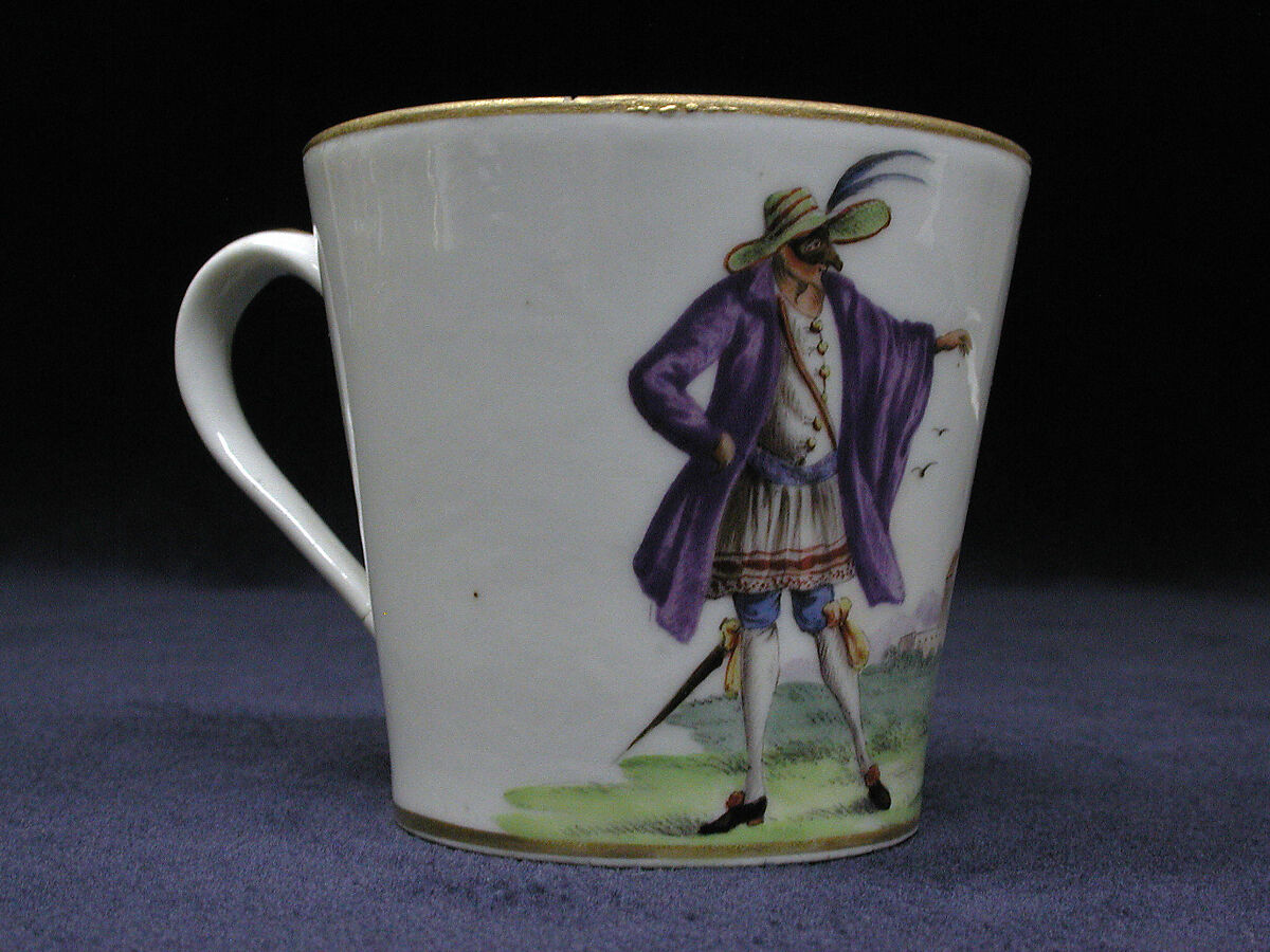 Beaker, Royal Porcelain Manufactory, Naples (Ferdinand IV period, ca. 1771–ca. 1807), Soft-paste porcelain, Italian, Naples