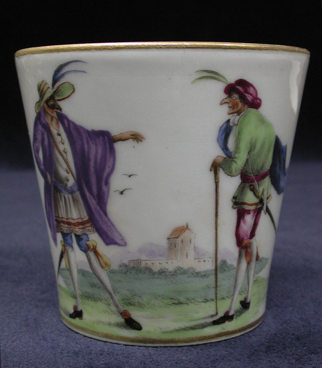 Beaker, Royal Porcelain Manufactory, Naples (Ferdinand IV period, ca. 1771–ca. 1807), Soft-paste porcelain, Italian, Naples