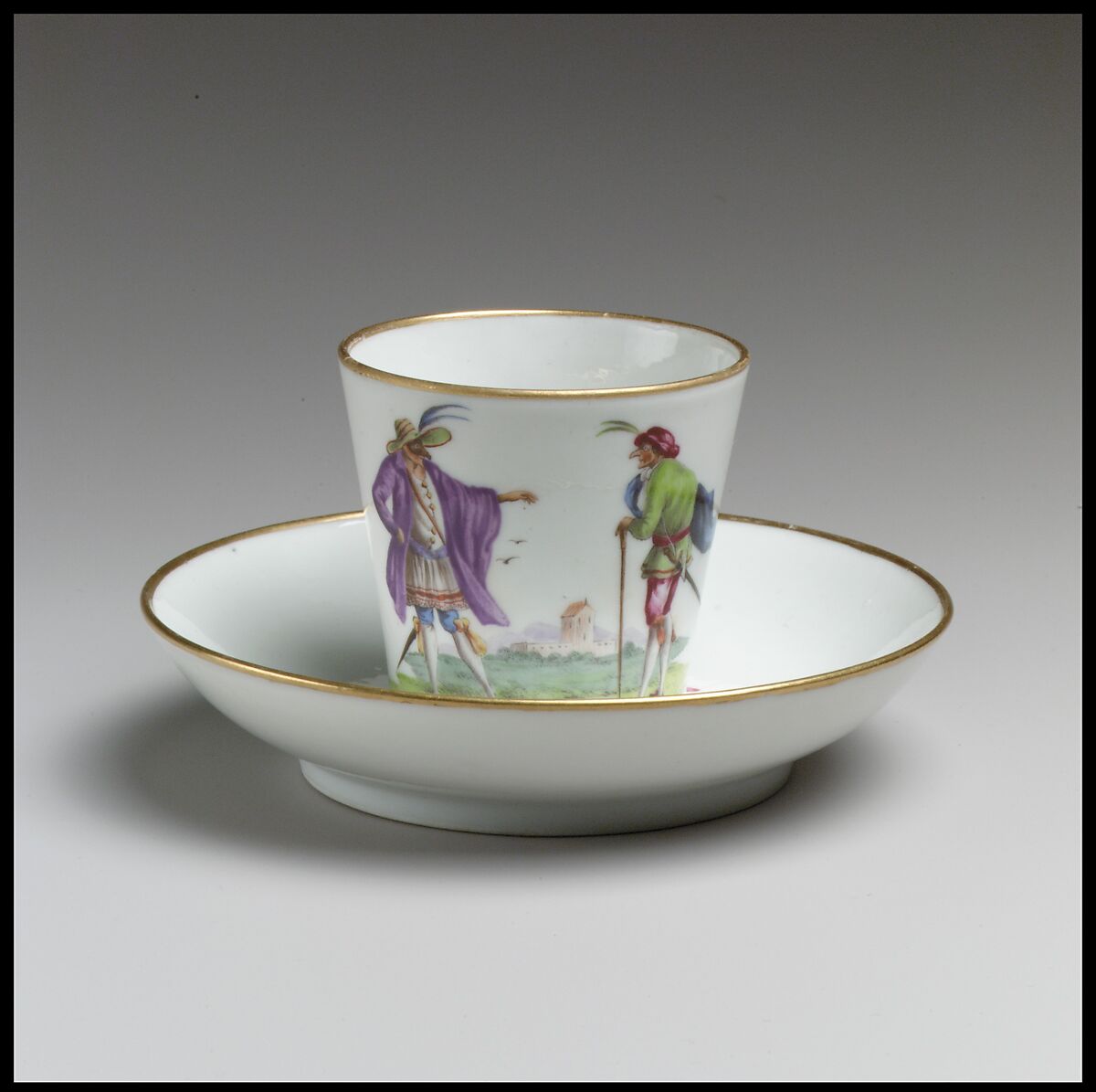 Beaker, Royal Porcelain Manufactory, Naples (Ferdinand IV period, ca. 1771–ca. 1807), Soft-paste porcelain, Italian, Naples 