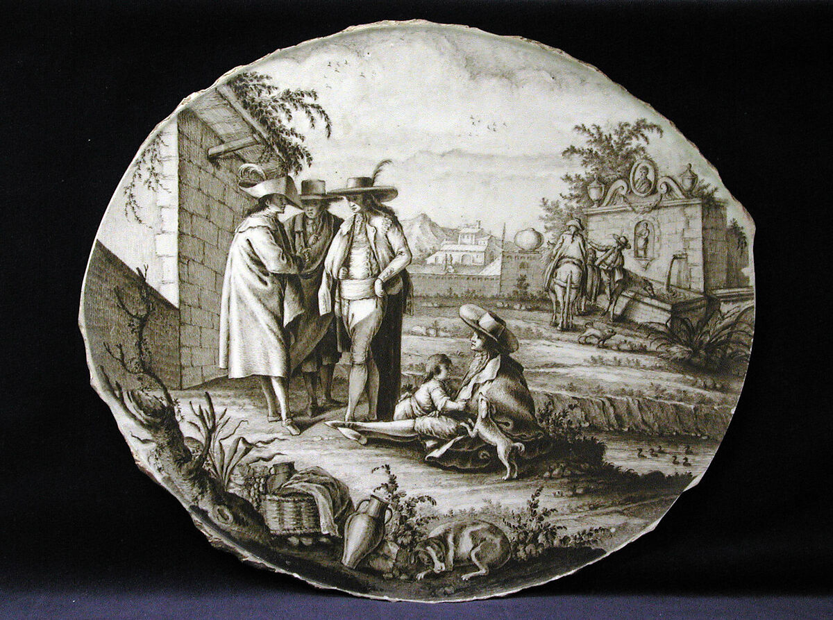 Plaque, Alcora Manufactory (Spanish, 1727–1895), Soft-paste porcelain, Spanish, Alcora 