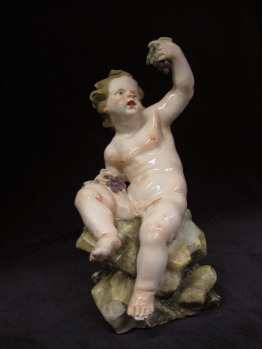 Child with Grapes, Real Fabrica de Buen Retiro (Spanish), Soft-paste porcelain, Spanish, Madrid (Buen Retiro) 