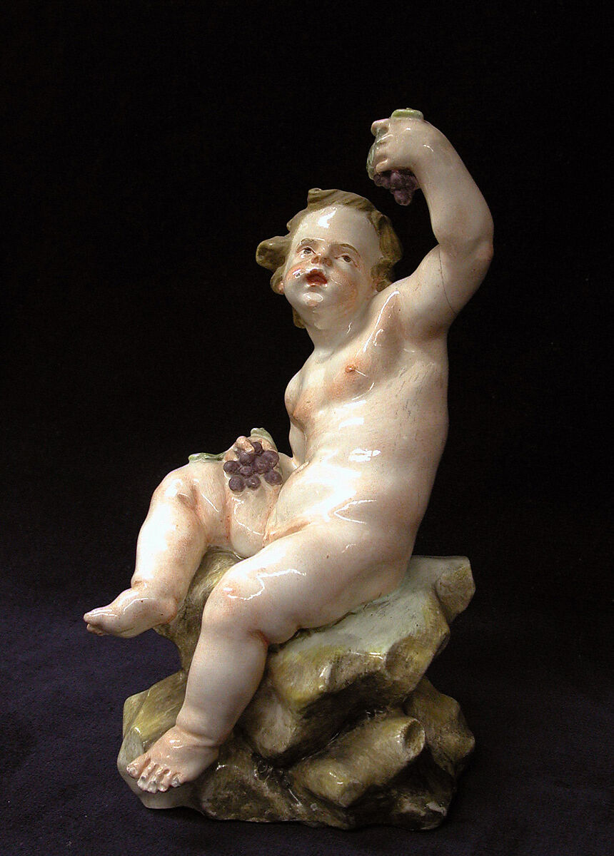 Child with Grapes, Real Fabrica de Buen Retiro (Spanish), Soft-paste porcelain, Spanish, Madrid (Buen Retiro)