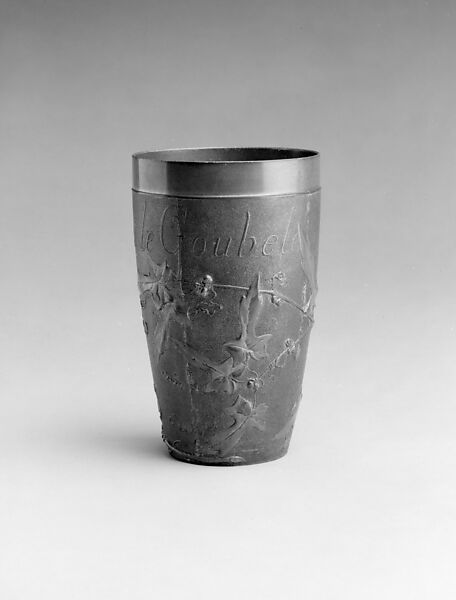 Beaker, Jules-Paul Brateau (French, 1844–1923), Pewter, French, Paris
