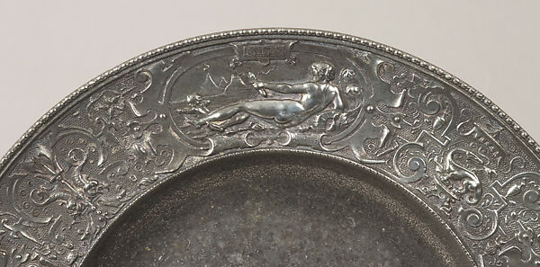 Plate, Jules-Paul Brateau (French, 1844–1923), Pewter, French, Paris