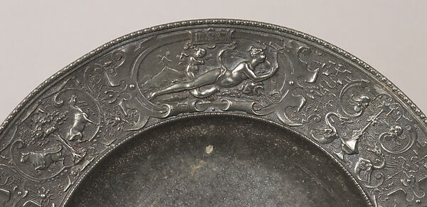 Plate, Jules-Paul Brateau (French, 1844–1923), Pewter, French, Paris