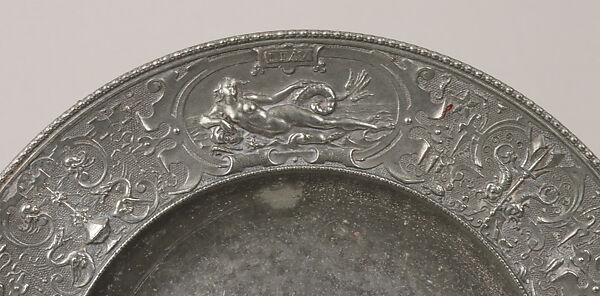 Plate, Jules-Paul Brateau (French, 1844–1923), Pewter, French, Paris