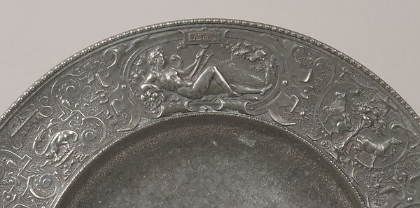 Plate, Jules-Paul Brateau (French, 1844–1923), Pewter, French, Paris