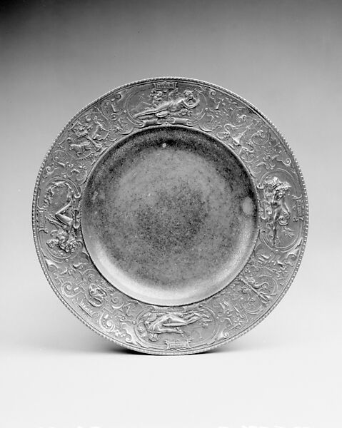 Plate, Jules-Paul Brateau (French, 1844–1923), Pewter, French, Paris