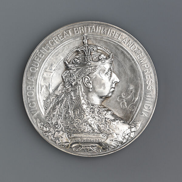 Art Union Jubilee, Medalist: Sir Alfred Gilbert (British, London 1854–1934 London), Silver, struck, British 