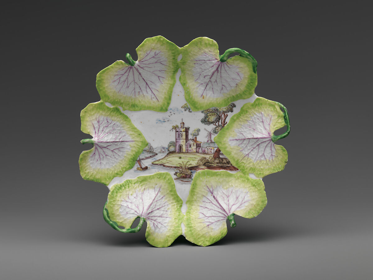 Dish, Longton Hall (British, Staffordshire, ca. 1749–1760), Soft-paste porcelain decorated in polychrome enamels, British, Longton Hall, Staffordshire 