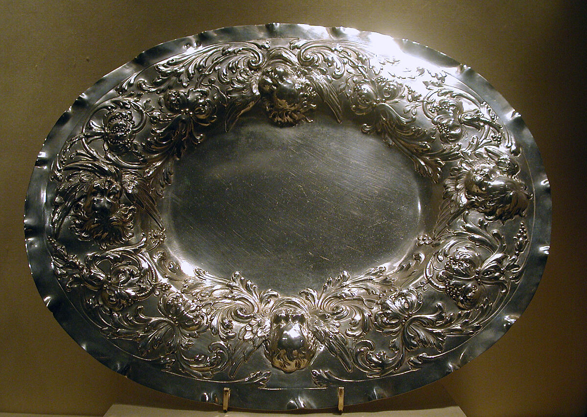 Charger, Workshop of David Winckler (active Freiberg, master 1617, died 1635), Silver, embossed and chased, German, Freiberg 