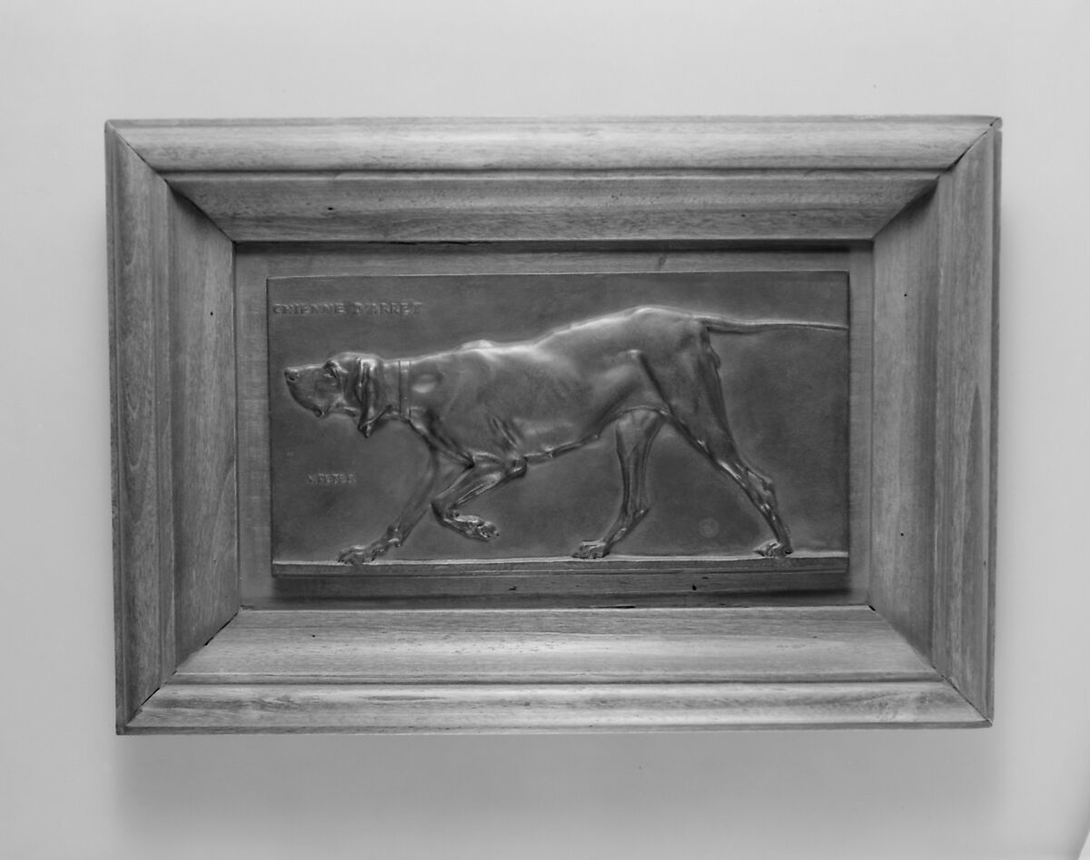 A Pointer Bitch, Medalist: Victor Peter (French, Paris 1840–1918 Paris), Bronze, French 