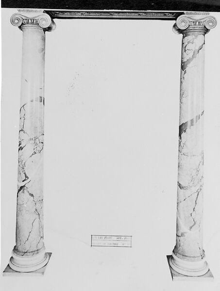 Column with base (one of a pair), Marble, European 